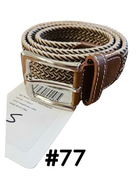 USG Women's Belt - Breezy Beige/Brown Stretch Belt 80cm